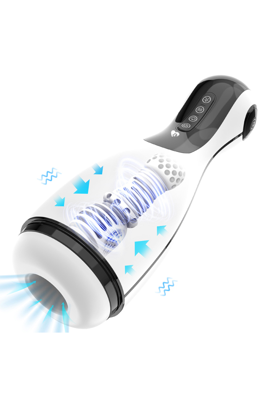 Мастурбатор с вибрацией, посасывающим эффектом и сжатием "Amovibe Good Night" мега мощный 